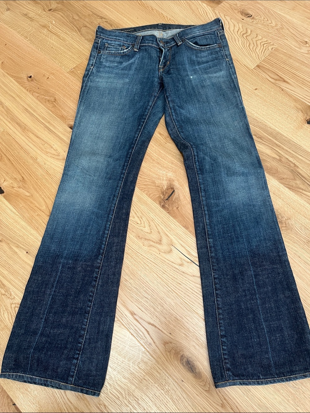 Citizens Of Humanity Low Rise Kelly Dark Blue Boot Cut Jeans